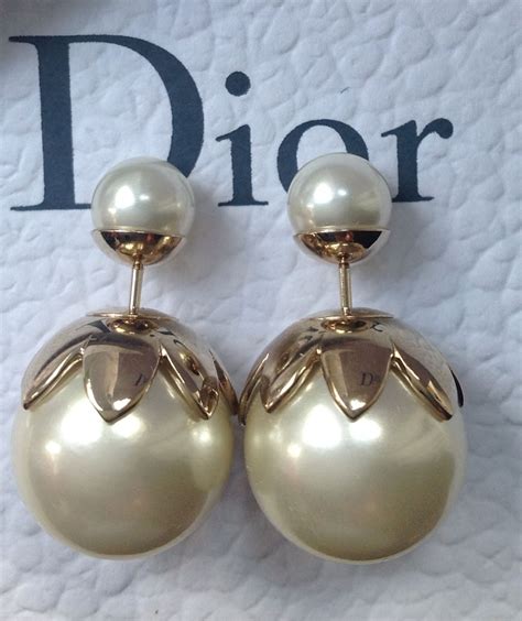 christian dior vintage pearl earrings|mise en dior tribal earrings.